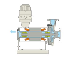 NIKKISO pump head Q - reverse circulation